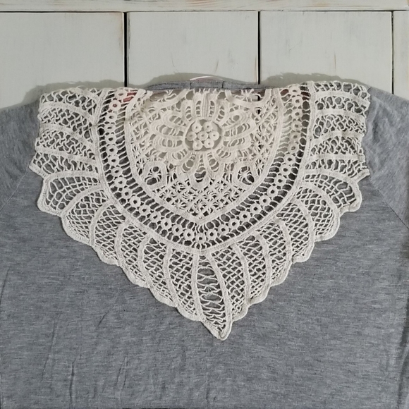 Xhilaration Crochet Flare Blouse - Picture 2 of 4